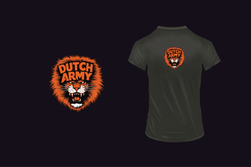Tiger t-shirt design. AI
