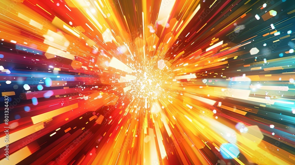 Poster a bright light illuminates the scene, creating a mesmerizing visual effect