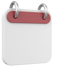 Empty calendar. 3D calendar. 3D illustration.