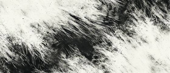 A black and white photo of a forest with a lot of brush and trees