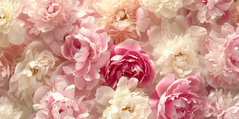 Soft Pink Peonies Wallpaper with Delicate Floral Overtone