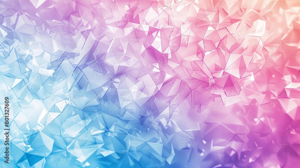 Poster a colorful array of polygons arranged in a row from left to right, including a red, green, blue, ye