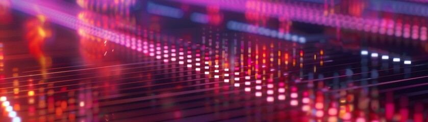 Fototapeta premium Digital equalizer visualizing sound frequencies in realtime ,close-up