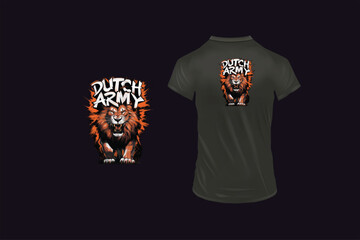 Tiger t-shirt design. AI