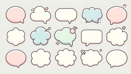 シンプルな吹き出しセット