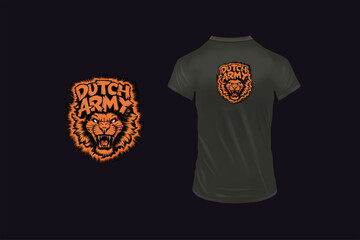 Tiger t-shirt design. AI
