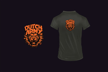 Tiger t-shirt design. AI