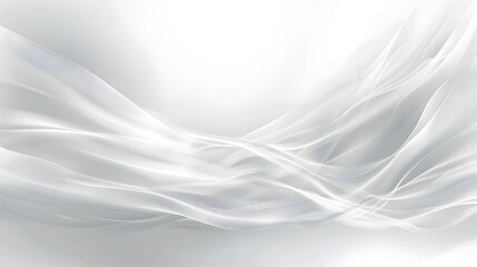 Obraz premium Elegant Silver Waves of Flowing Ribbon-like Motion in Serene Simplicity