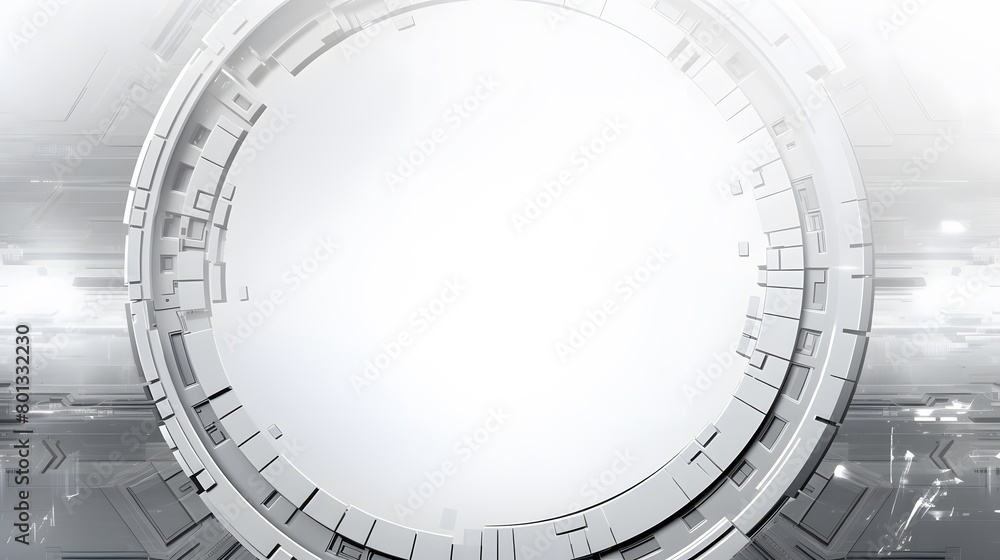 Poster grey white abstract technology background with various technology elements hi-tech communication con