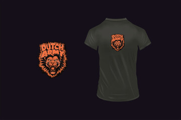 Tiger t-shirt design. AI