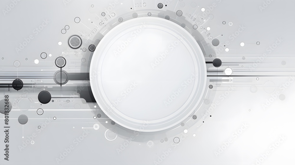 Poster grey white abstract technology background with various technology elements hi-tech communication con