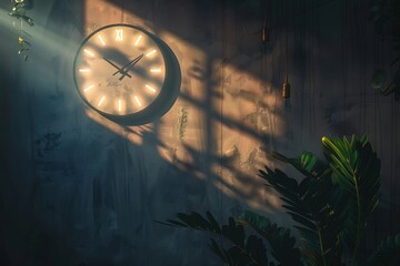 Digital clock on the wall