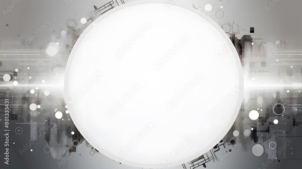 Poster grey white abstract technology background with various technology elements hi-tech communication con
