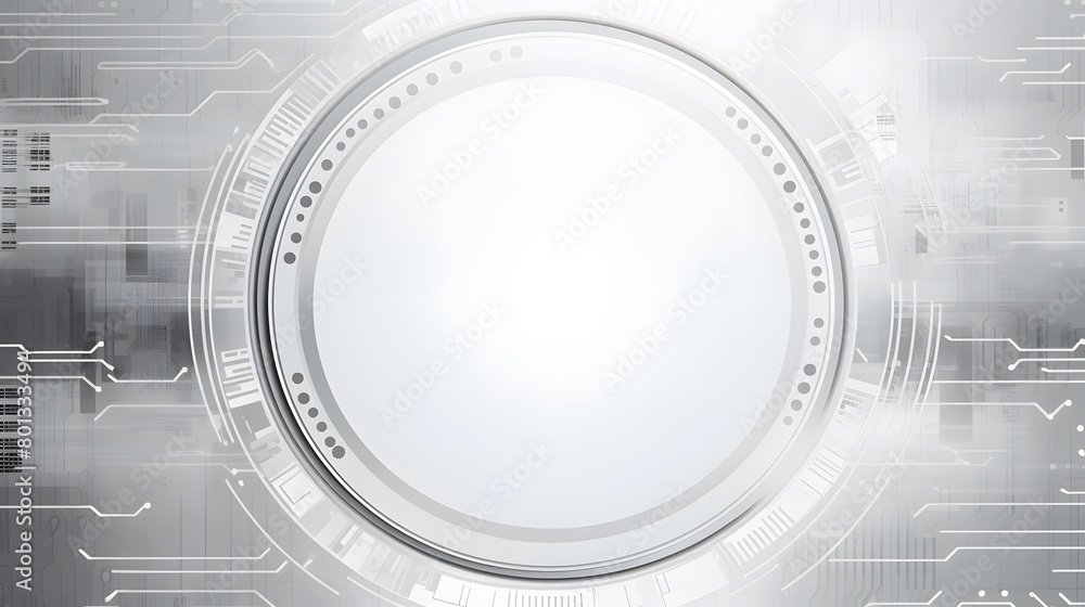 Poster grey white abstract technology background with various technology elements hi-tech communication con