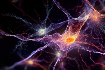 Dense Web of Firing Neurons: Computer Generated Microscopic