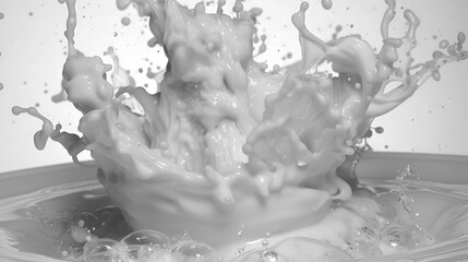 Dynamic Milk Splashes: Hyper Realistic High-Speed Photography