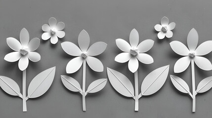 Elegant White Paper Cutout Floral 