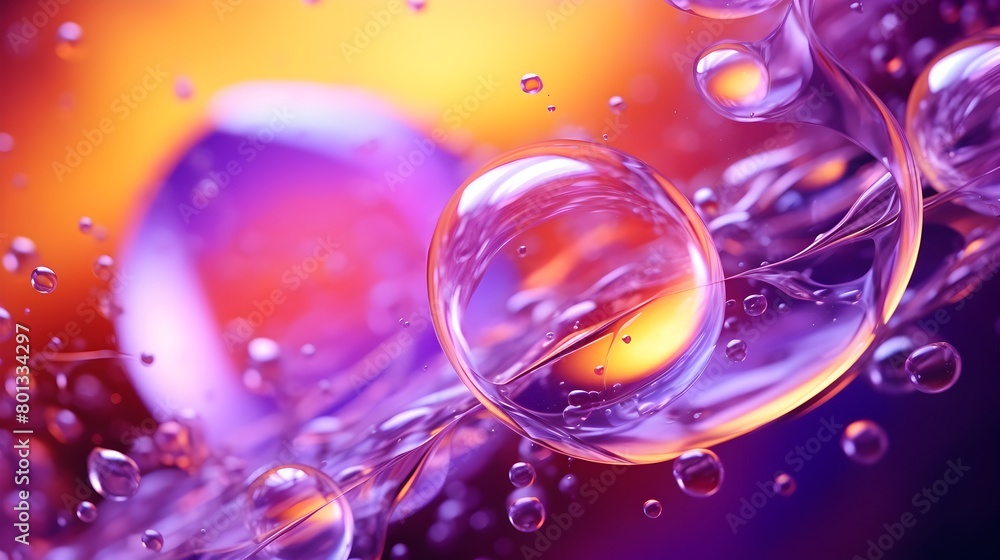 Poster step into a world of creativity and color as purple and yellow soap bubbles mingle in a swirl of pai