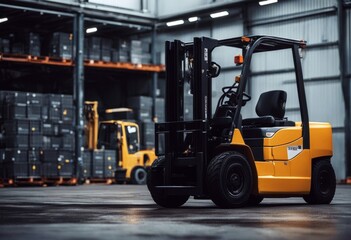 'truck forklift only loader automated lift cargo transportation transport three-dimensional isolated commercial'