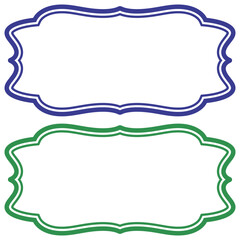 クラシックフレーム青と緑