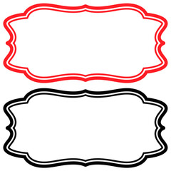 クラシックフレーム赤と黒