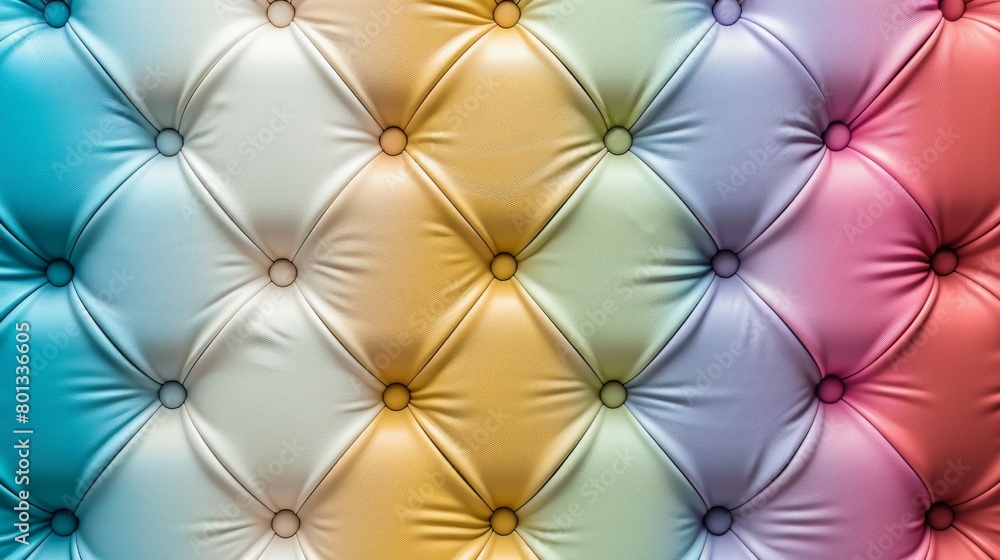 Poster a colorful pattern of a couch with a rainbow of colors