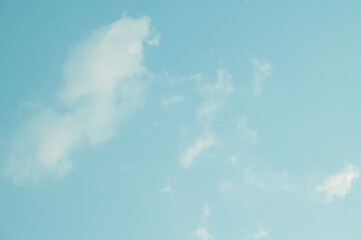 Blue sky with white cloud. The summer heaven is colorful clearing day Good weather and beautiful...