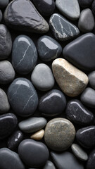 Sea pebbles background, smooth small stones