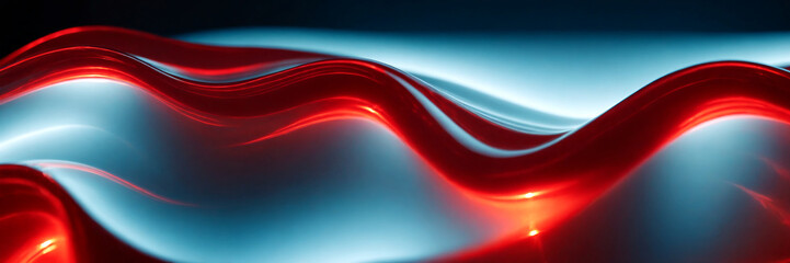 Abstract wavy surface in red and blue colors