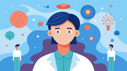 A researcher with Tourettes syndrome offers a unique perspective in their field challenging traditional theories and opening up new avenues for. Vector illustration