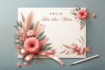 Mother´s Day card with flowers