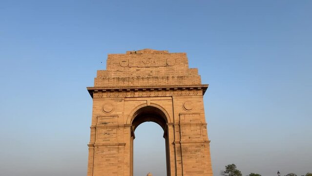 India Gate New Delhi.Famous historical monuments of india 