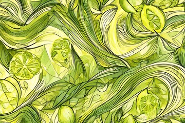 seamless pattern with leaves