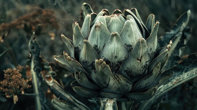 Close up of a Mystical artichoke