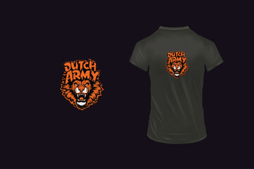 Tiger t-shirt design. AI
