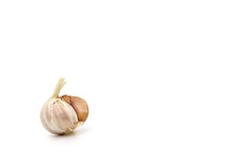 garlic isolated on white