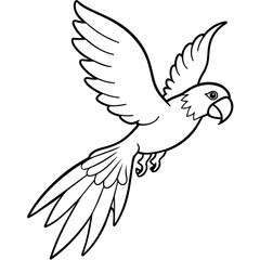 Bird coloring book vector illustration (47)