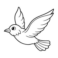 Bird coloring book vector illustration (46)
