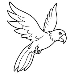Bird coloring book vector illustration (48)
