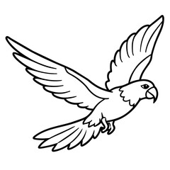 Bird coloring book vector illustration (56)