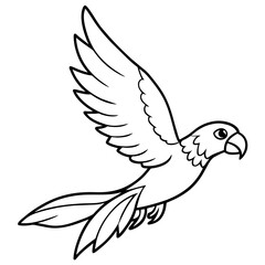 Bird coloring book vector illustration (58)