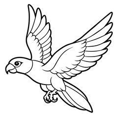 Bird coloring book vector illustration (57)