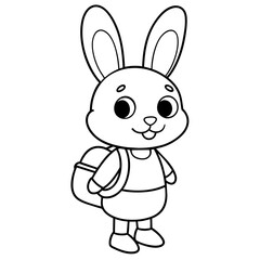 cute bunny coloring book vector (7)