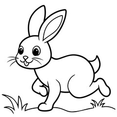 cute bunny coloring book vector (12)