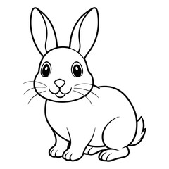 cute bunny coloring book vector (13)