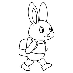 cute bunny coloring book vector (11)