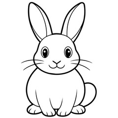 cute bunny coloring book vector (14)