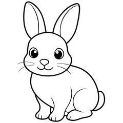 cute bunny coloring book vector (17)