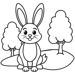 cute bunny coloring book vector (20)