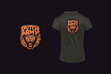 Tiger t-shirt design. AI